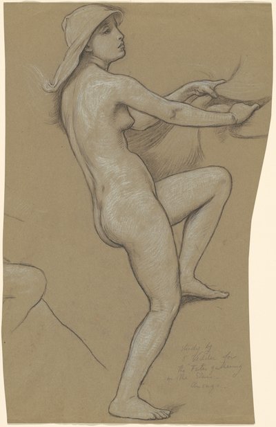 Studie för "The Fates Gathering in the Stars" av Elihu Vedder