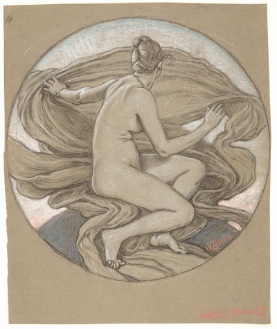 Studie för "The Morning Glory" av Elihu Vedder