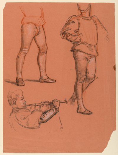 Studie för "Bröllopsprocessen" av Elihu Vedder