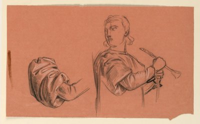 Studie för "Bröllopsprocessen" av Elihu Vedder