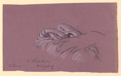 Studie av Draperi av "Fortune" av Elihu Vedder