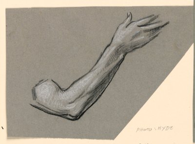 Studie av arm av Elihu Vedder