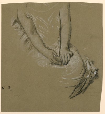 Studie av kvinnlig modell av Elihu Vedder