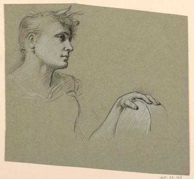 Studie av figur av Elihu Vedder