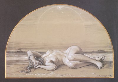 The Dead Medusa (krita på papper) av Elihu Vedder
