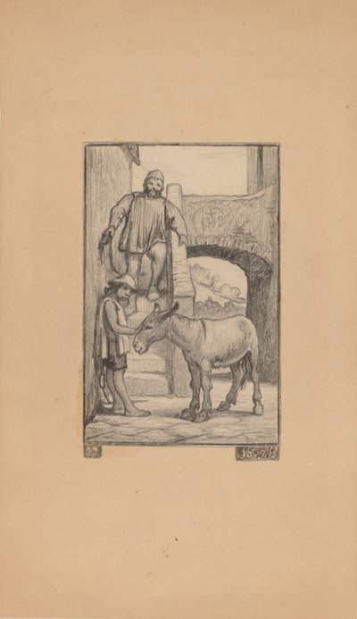 Sonen och åsnan, 1863. av Elihu Vedder