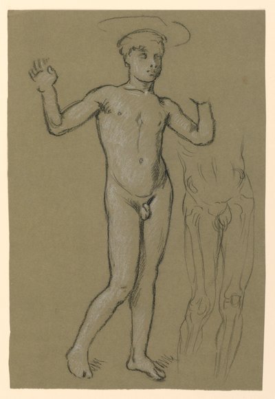figurstudie för en fontändesign av Elihu Vedder