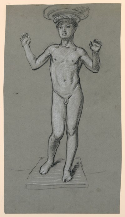 figurstudie för en fontändesign av Elihu Vedder
