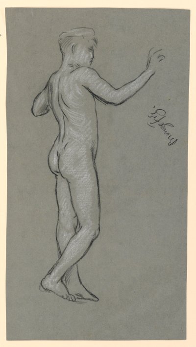 figurstudie för en fontändesign av Elihu Vedder