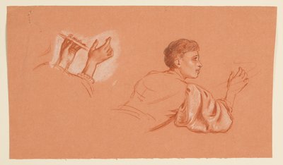 studier av kostymklädda mansfigurer av Elihu Vedder