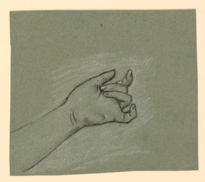 studie av handled och vänster hand av Elihu Vedder