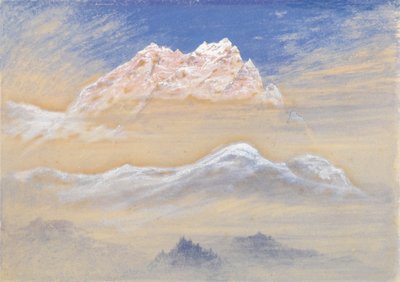 Mountain View: Del av kedjan av Terglon-alperna sett från nära Rudmannsdorf, Italien av Elijah Walton