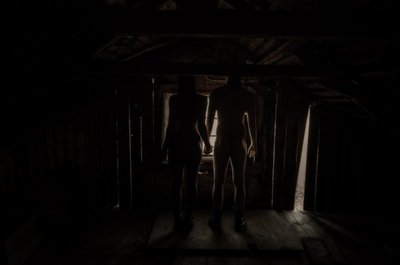 Par på vinden, 2015 (screentryck) av Elinleticia Högabo