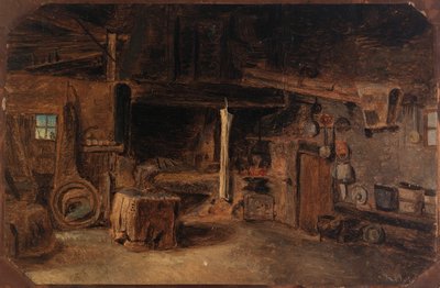 Interiör från en smedja av Eliphalet Fraser Andrews