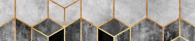 Guldfärgad geometrisk marmor av Elisabeth Fredriksson