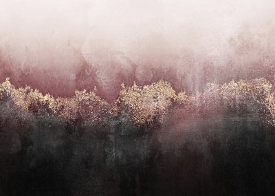 Dimhöljd skog i roséguld av Elisabeth Fredriksson