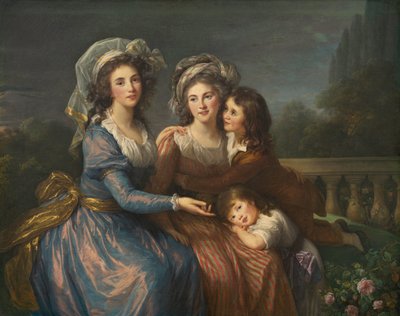 Markisinnan de Pezay och markisinnan de Rougé med sina söner Alexis och Adrien av Élisabeth Louise Vigée Le Brun