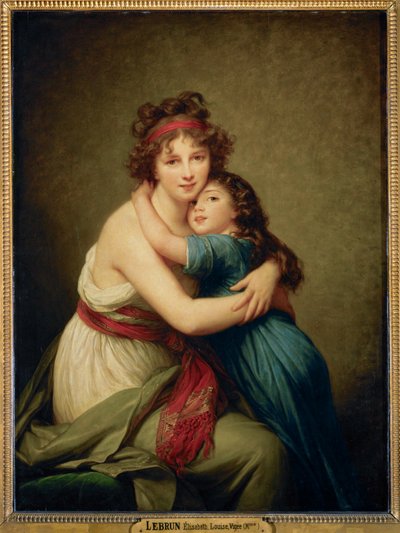 Madame Vigee-Le Brun och hennes dotter Julie... av Elisabeth Louise Vigee-Lebrun