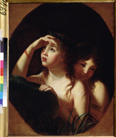 Naiads (Naiads). Målning av Marie Louise Elisabeth Vigee Lebrun (Vigee-Lebrun) (1755-1842). Olja på duk, 70 x 50 cm, sent 1780. Fransk konst, rokokostonst. A. Pushkin Museum of Fine Arts, Moskva. av Elisabeth Louise Vigee Lebrun