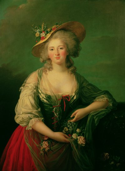 Elisabeth av Frankrike (1764-94) kallad Madame Elizabeth, ca 1782 (olja på duk) av Elisabeth Louise Vigee Lebrun