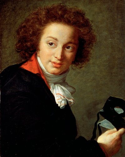 Porträtt av greve Grigory Chernyshov med en mask, 1793. av Elisabeth Louise Vigee Lebrun