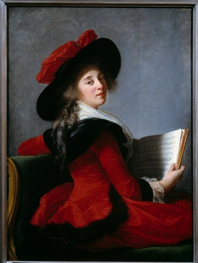Porträtt av baronessan av Crussol. Målning av Marie Elisabeth Louise Vigee Le brun (eller Vigee-Lebrun eller Vigee Lebrun) (1755-1842) av Elisabeth Louise Vigee Lebrun