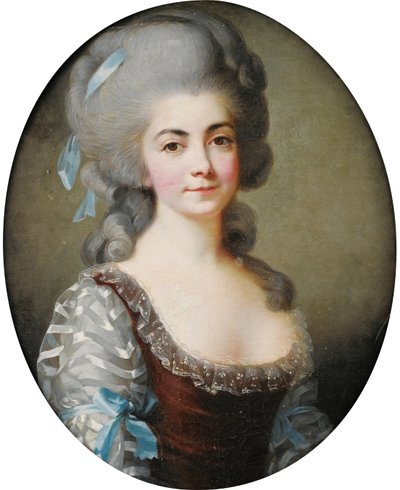 Porträtt av operasångerskan Antoinette Saint-Huberty 1756-1812, ca. 1780 av Elisabeth Louise Vigee Lebrun