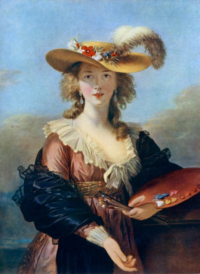 Självporträtt i en stråhatt, c1782, 1912. av Elisabeth Louise Vigee Lebrun