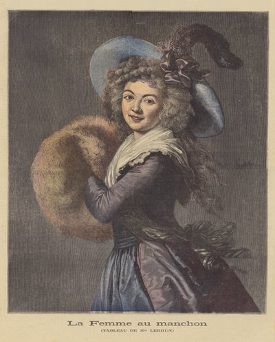 Damen med muffen av Elisabeth Louise Vigee Lebrun