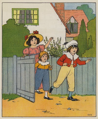 Lördag, helgdag (färg litho) av Elise H. Stewart