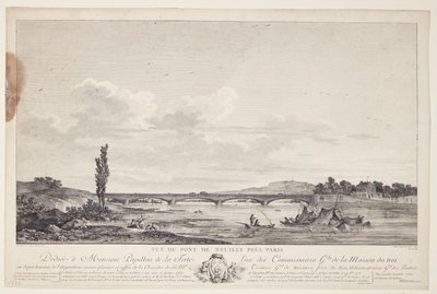 Utsikt över Pont de Neuilly (Utsikt över Pont de Neuilly nära Paris) av Elise Saugrain