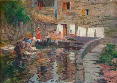 Tvättkvinnor, Pontevedra, c1904 av Eliseo Meifren y Roig