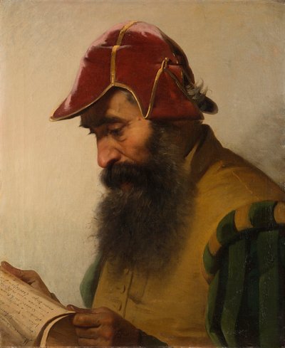 Benvenuto Cellini läser sitt manuskript. av Eliseo Sala
