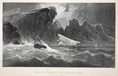 Parting Hawsers off Godsend Ledge, illustration från The second Grinnell Expedition in Search of Sir John Franklin...