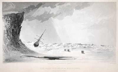 Packet utanför Sylvia Headland, illustration från "The second Grinnell Expedition in Search of Sir John Franklin...", 1856. av Elisha Kane