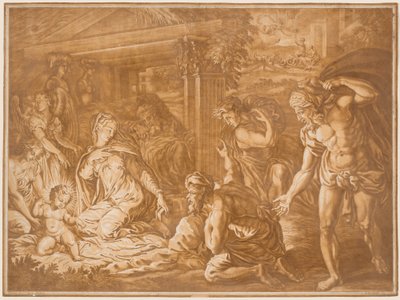 Herdarnas tillbedjan, 1724. av Elisha Kirkall