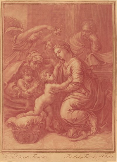 The Holy Family of Christ, tidigt 1700-tal. av Elisha Kirkall