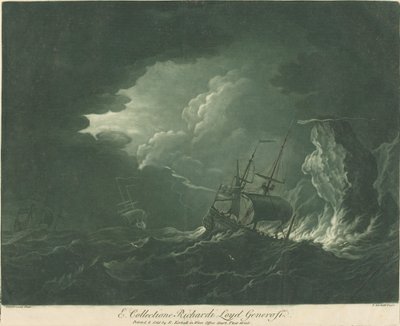 Fraktscen från samlingen av Richard Lloyd av Elisha Kirkall after Willem van de Velde the Elder