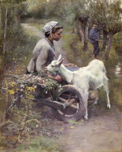 Jean, Jeanne och Jeannette, exh.1892 (olja på duk) av Elizabeth Adela Stanhope Forbes