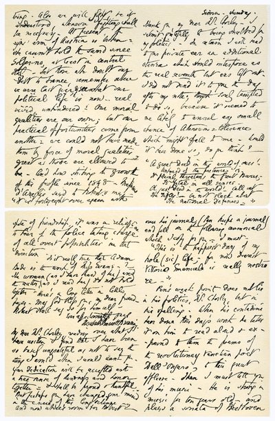Brev från Elizabeth Barrett Browning till Henry F Chorley, 1859. av Elizabeth Barrett