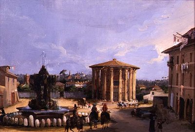 Vestas tempel, Rom (olja på panel) av Elizabeth Hunter Blair