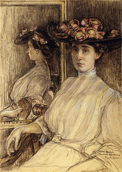 Porträttskiss av Miss Palmer av Elizabeth Nourse