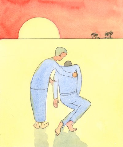 En person som är instängd på syndiga sätt behöver hjälp att förändras: till och med kraftfull hjälp, som han kanske inte gillar, även om han har liten egen kraft, 2004 (w/c på papper) av Elizabeth Wang