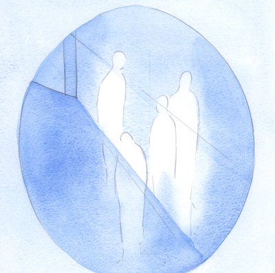 Allt det goda som jag ser och känner hos personer jag känner är en gåva från Gud; varje bra handling eller gest härrör från honom, 2000 (w/c på papper) av Elizabeth Wang