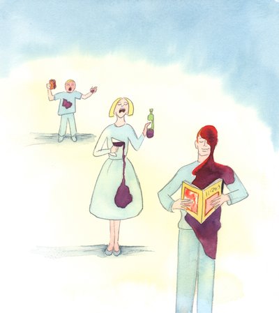 Även om vi inte kan se våra synder, kan Jesus se dem, 2003 (w/c på papper) av Elizabeth Wang