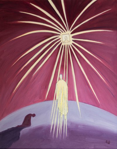 Gud vår Fader sänder oss Kristus, genom vilken han uppenbaras, 2001 (olja ombord) av Elizabeth Wang