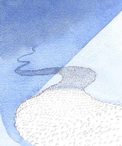 Guds heliga folk sträcker sig som en flod från forntiden till vår egen tid, 2001 (w/c på papper) av Elizabeth Wang