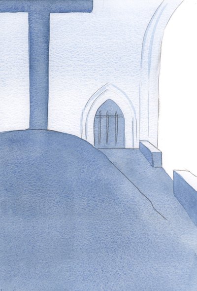 Hjärtesorg, förnedring och hjälplöshet var det värsta av Kristi lidanden; hur få bär sådana lidanden för hans skull., 2001 (w/c på papper) av Elizabeth Wang