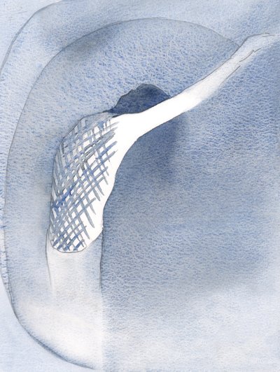 Jag såg Kristi sårade rygg, men fick höra: "Det är kärleken som räknas; det var synden som gjorde detta", 2001 (w/c på papper) av Elizabeth Wang