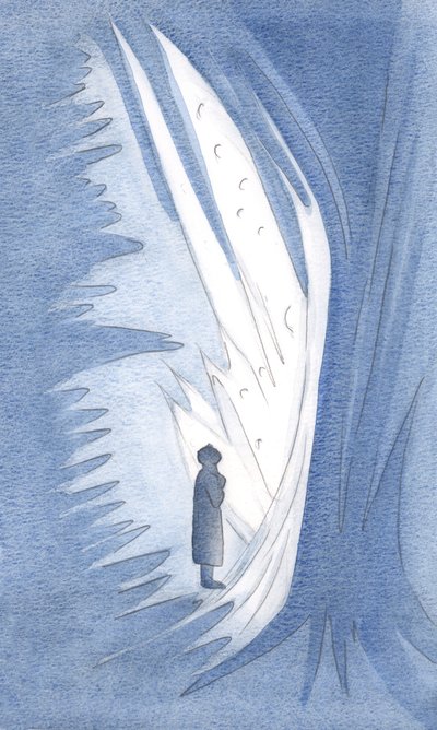 Jag såg att vi måste vörda inte bara de heliga änglarna, utan alla de ljusa själar som de vaktar, 2000 (w/c på papper) av Elizabeth Wang